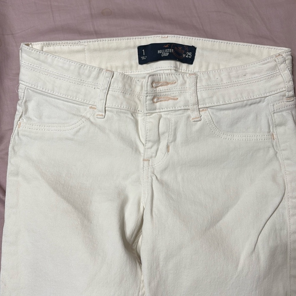 used skinny white jean, crop